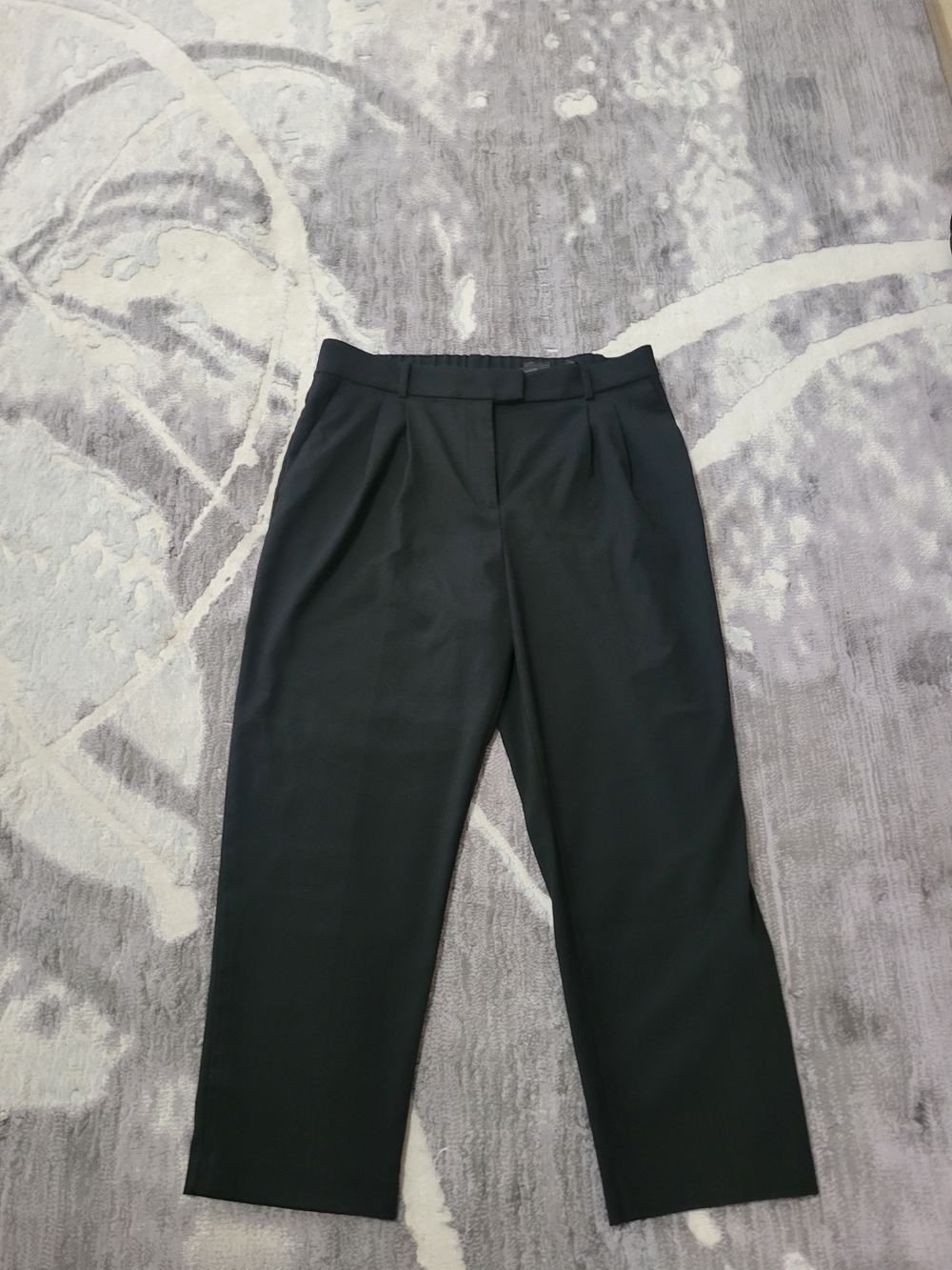 H&M Women's Black Tailored High-Rise Pleat Front Trousers Side 14